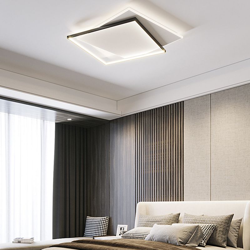 Arisha Modern Duo-Square Flush Mount Ceiling Light - Neutral Decor