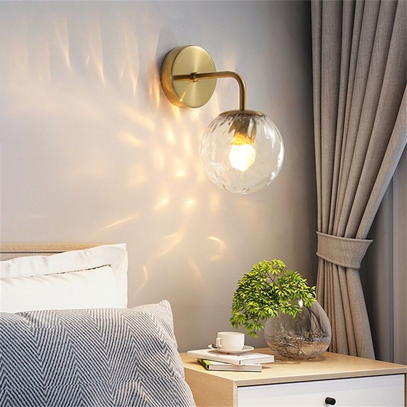 Valentina Vintage Clear Bubble Dresser Wall Lamp - Neutral Decor