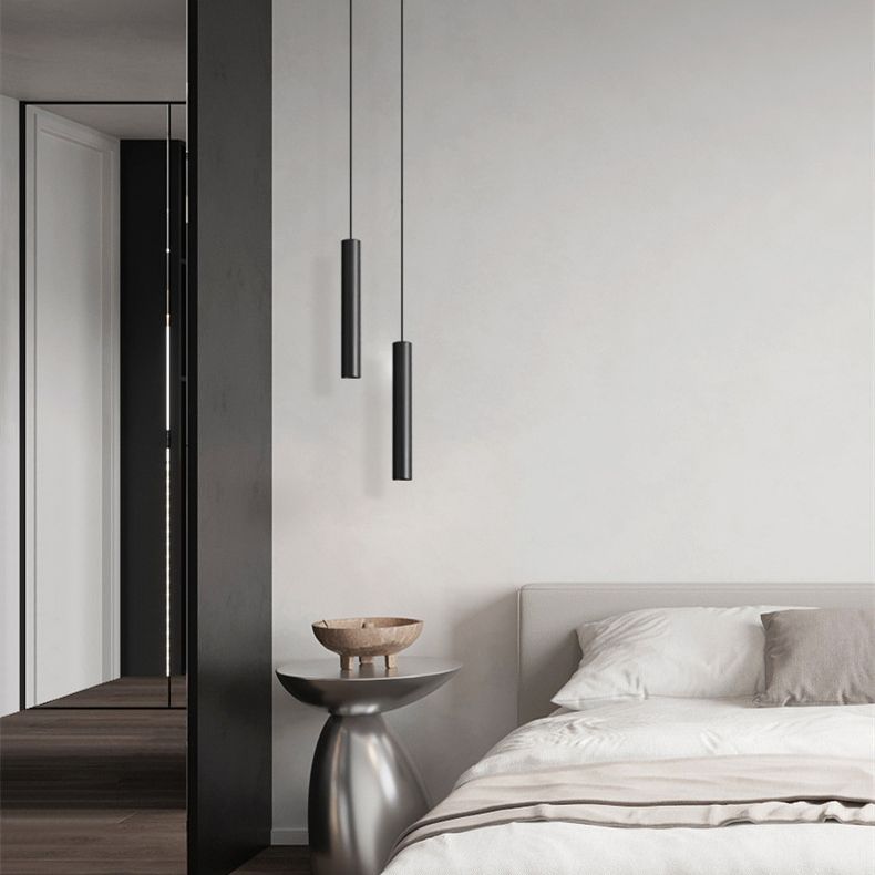 Arisha Minimalist Cylinder Black Pendant Light - Neutral Decor