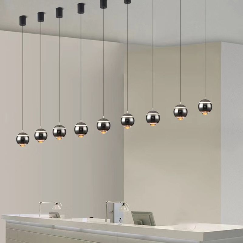 Valentina Modern Round LED Pendant Light, Kitchen Island - Neutral Decor