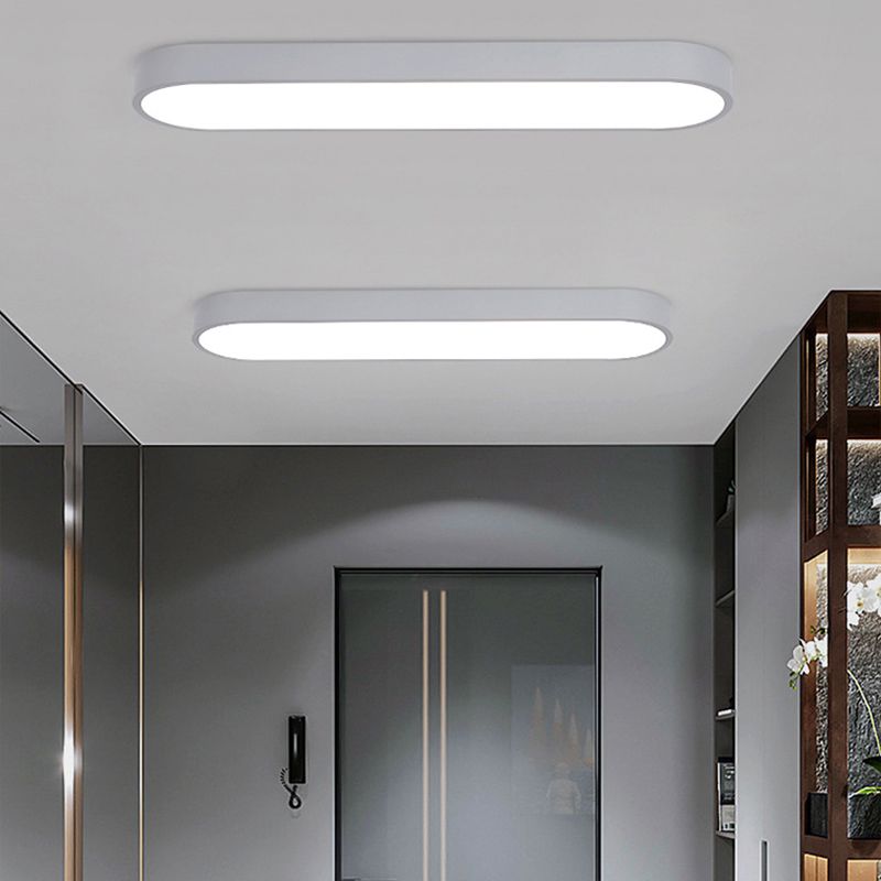 Arisha Oval Flush Mount LED Ceiling Light, Black/White/Grey/Gold - Neutral Decor