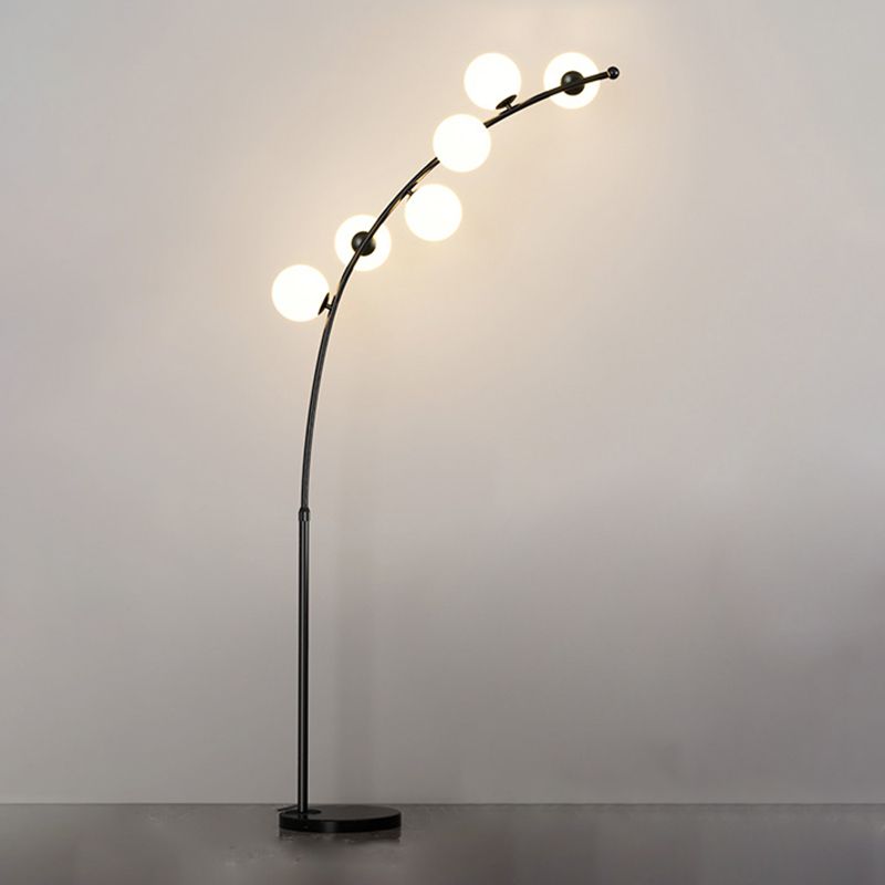 Valentina Modern Arc Multi Head Bubble Floor Lamp Black/Gold - Neutral Decor