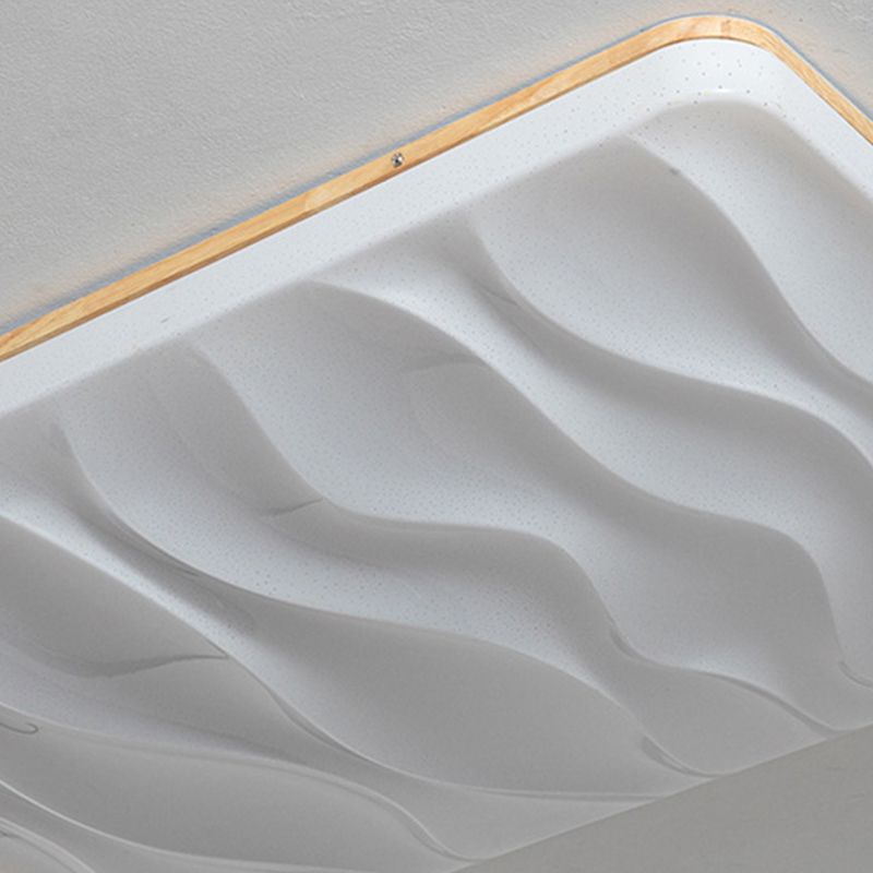 Muto LED Geometric Flush Mount Ceiling Light, White - Neutral Decor