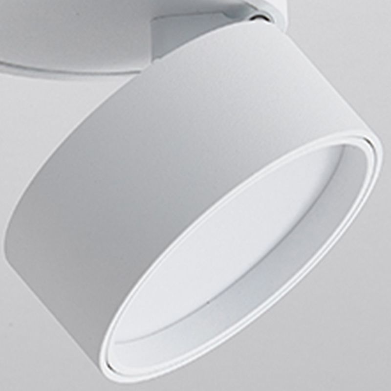 Arisha Flush Mount Ceiling Light Cylindrical Modern, Metal, Black/White, Hallway - Neutral Decor