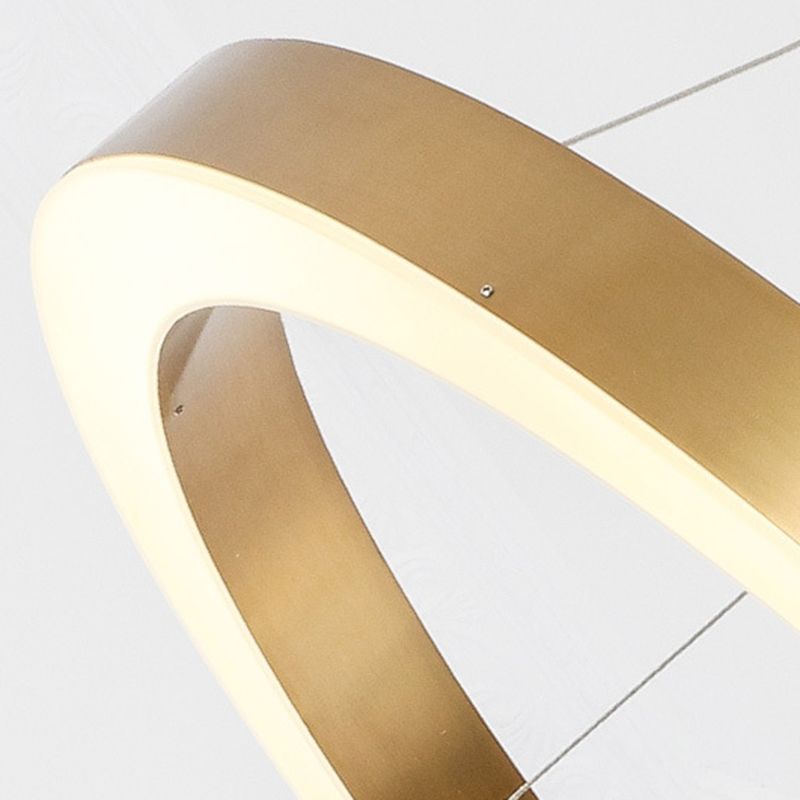 Arisha Modern Ring Metal Pendant Light, Gold - Neutral Decor
