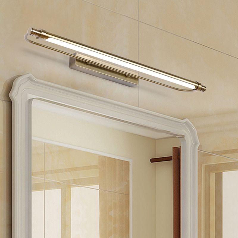 Arisha Modern Linear Metal Vanity Wall Lamp, Gold - Neutral Decor