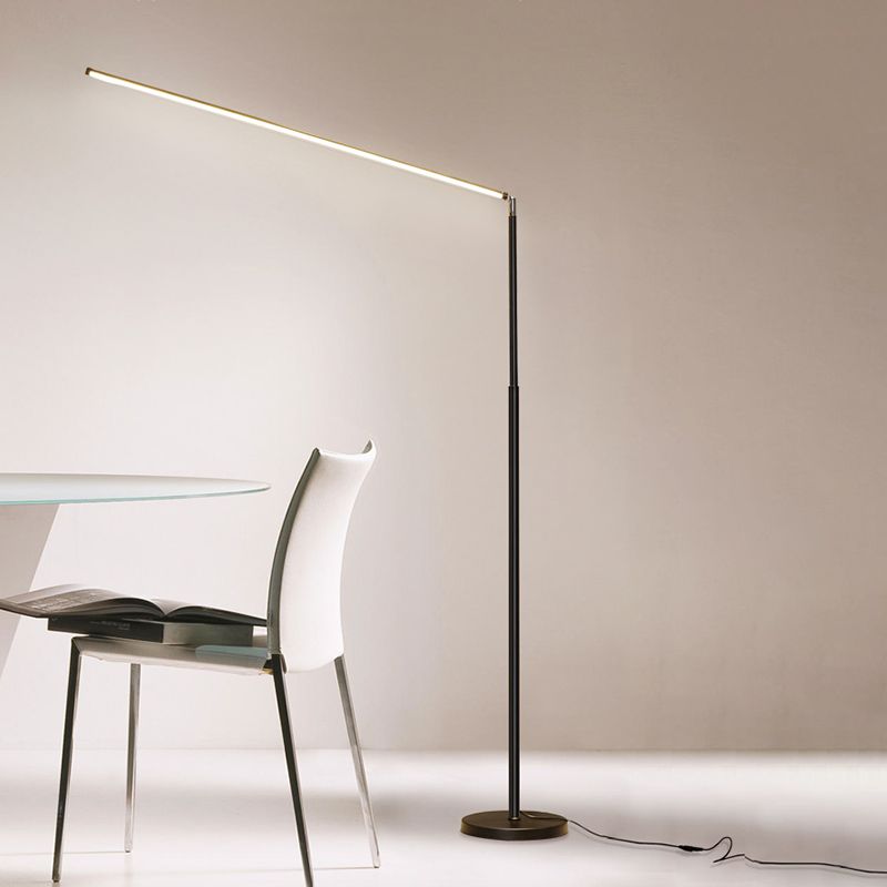 Edge Minimalistic Linear Floor Lamp, Metal, Black/White - Neutral Decor