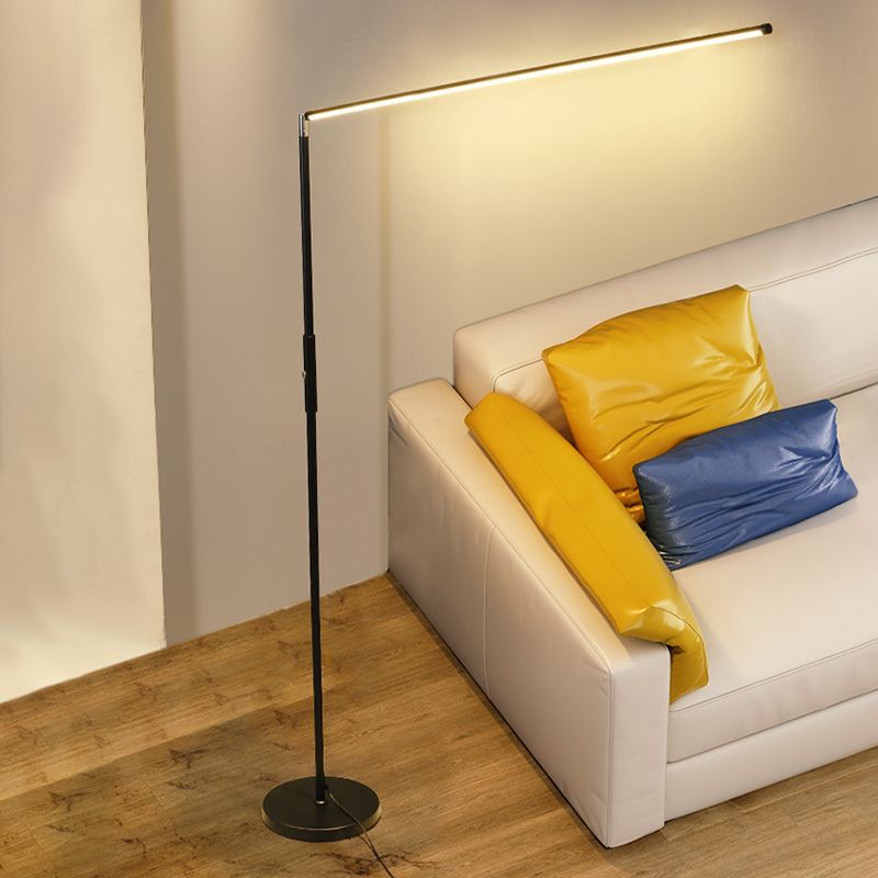Edge Minimalistic Linear Floor Lamp, Metal, Black/White - Neutral Decor