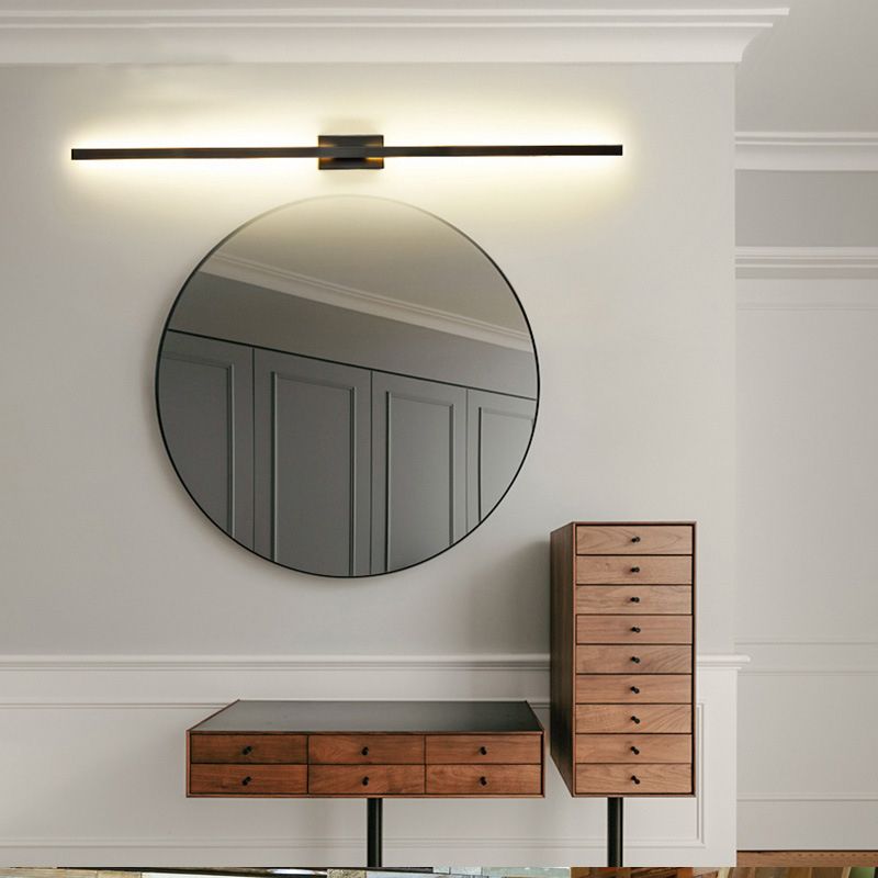 Arisha Minimalist Bar Black Metal Wall Lamp - Neutral Decor
