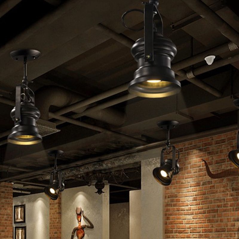 Alessio Industrial Style Rotatable Semi-Flush Mount Ceiling Light - Neutral Decor