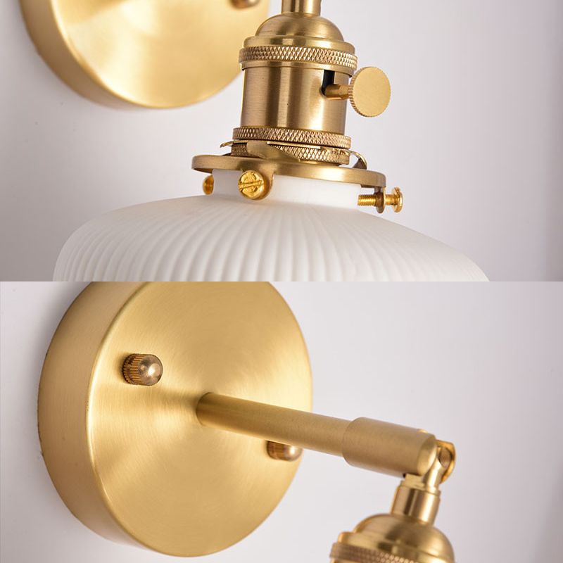 Arisha Vintage Column Ceramic Vanity Light, White, Bedroom - Neutral Decor