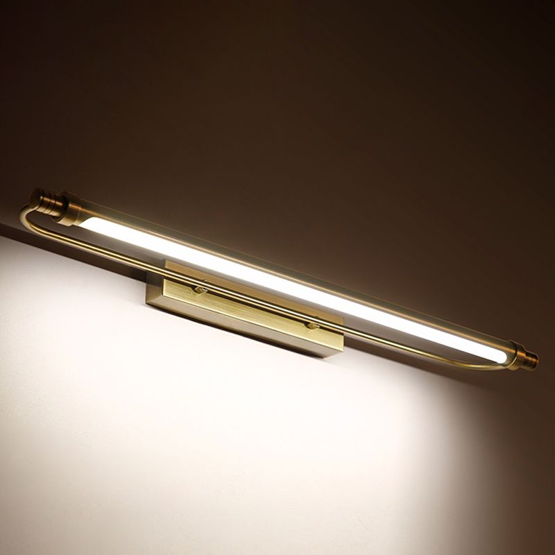 Arisha Modern Linear Metal Vanity Wall Lamp, Gold - Neutral Decor