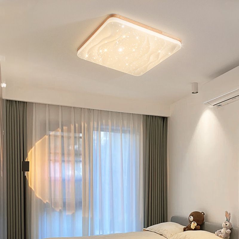 Muto LED Geometric Flush Mount Ceiling Light, White - Neutral Decor