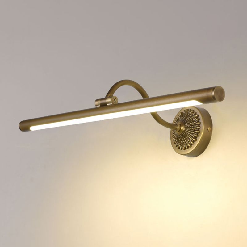 Tiffany Black Adjustable Reading Spotlight Wall Lamp, Metal/Wood - Neutral Decor