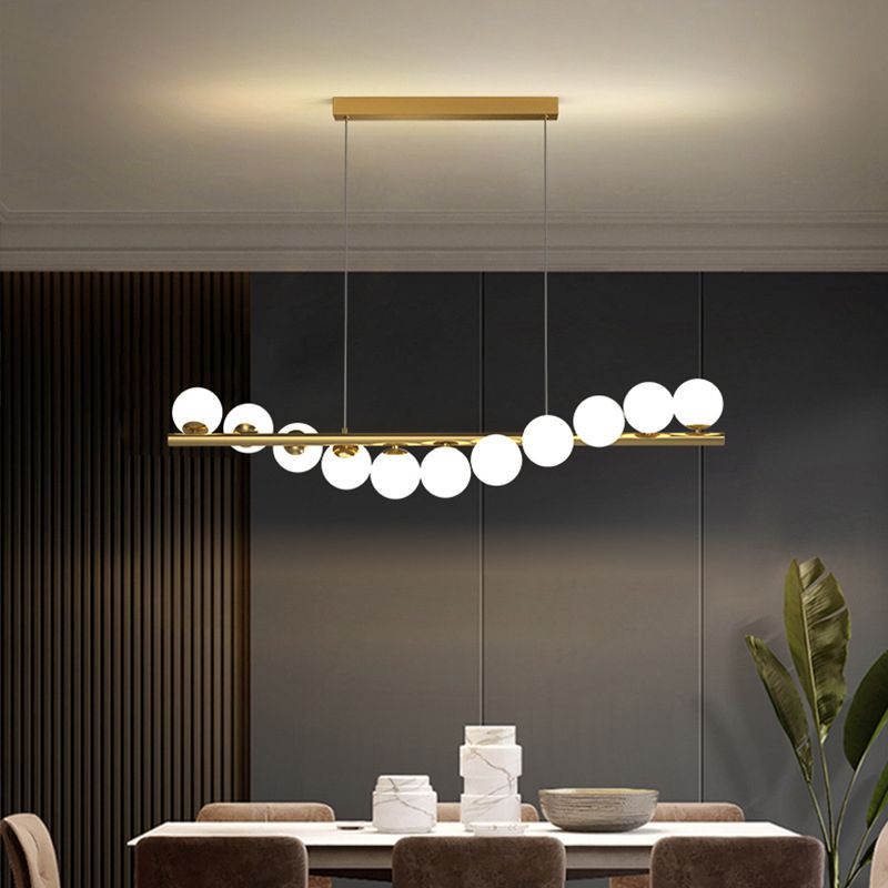 Valentina Nordic Linear LED Pendant Light, 7/9/11 Heads - Neutral Decor