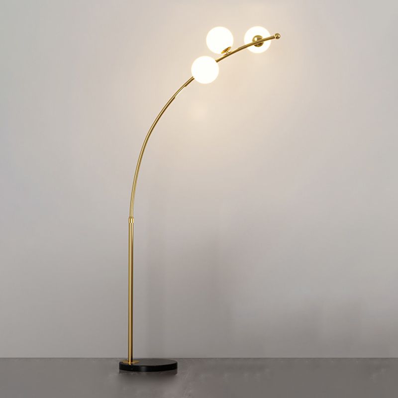 Valentina Modern Arc Multi Head Bubble Floor Lamp Black/Gold - Neutral Decor