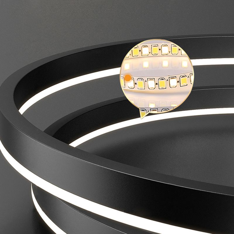 Arisha 3-Rings Black Black Modern Pendant Light - Neutral Decor