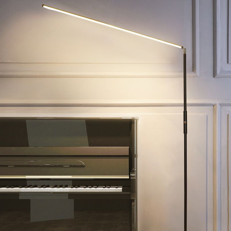 Edge Minimalistic Linear Floor Lamp, Metal, Black/White - Neutral Decor