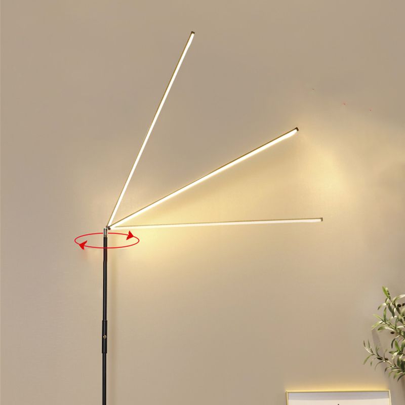 Edge Minimalistic Linear Floor Lamp, Metal, Black/White - Neutral Decor