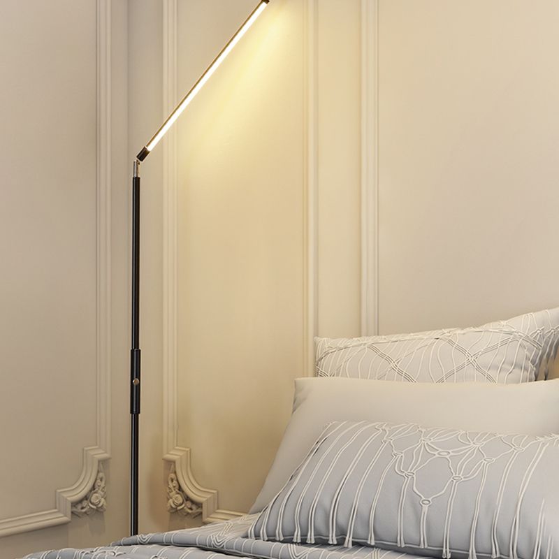 Edge Minimalistic Linear Floor Lamp, Metal, Black/White - Neutral Decor