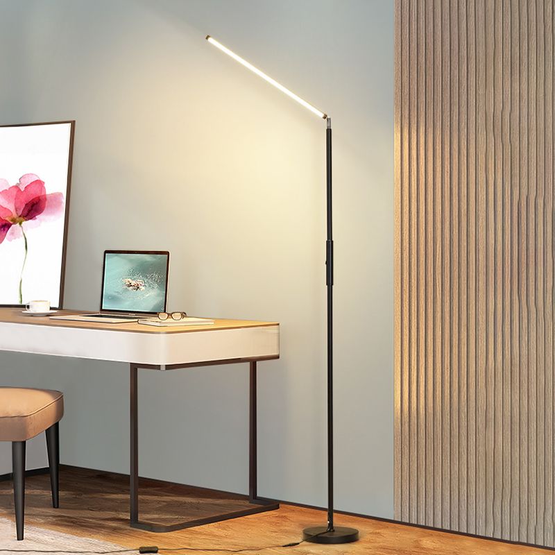 Edge Minimalistic Linear Floor Lamp, Metal, Black/White - Neutral Decor