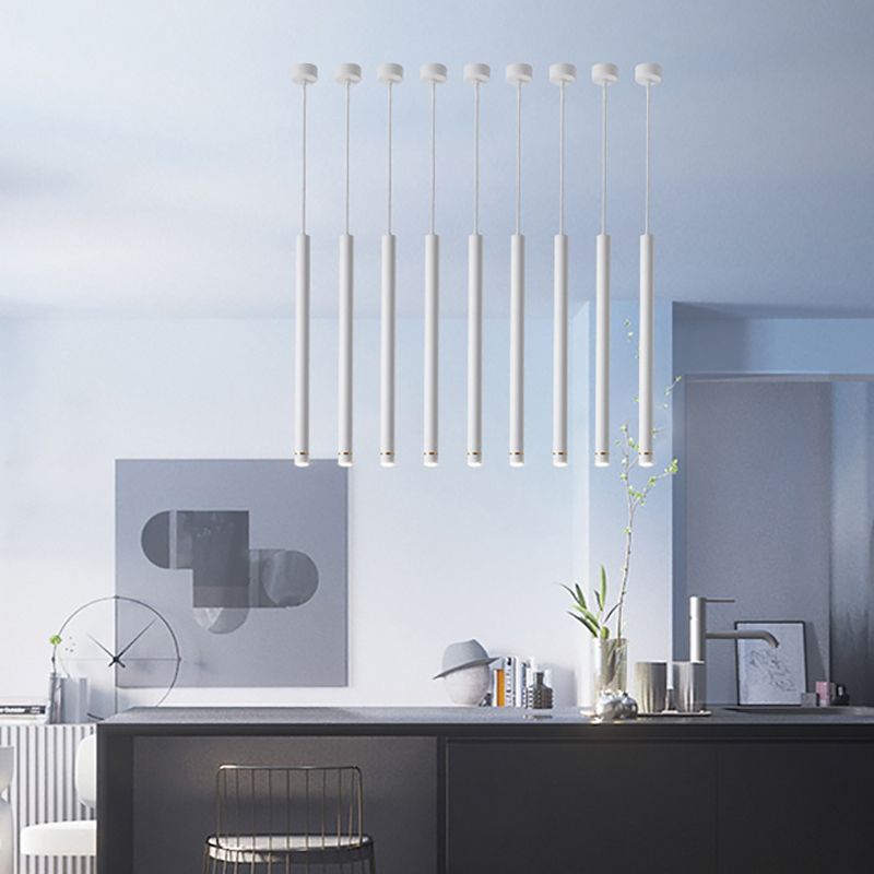 Arisha Linear Minimalist Cylinder Pendant Light - Neutral Decor