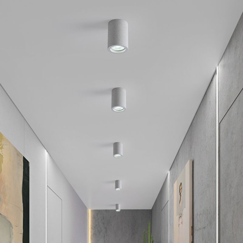 Aria Modern Cylinder LED Flush Mount Ceiling Light, Living Room - Neutral Decor
