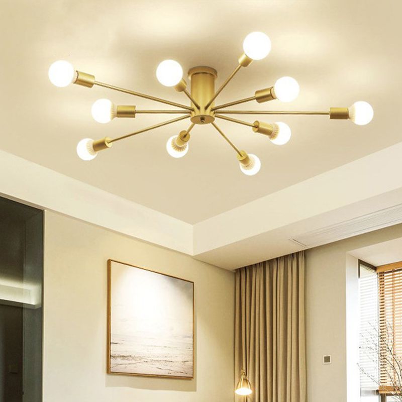 Valentina Modern Globe Bubble Flush Mount Ceiling Light - Neutral Decor