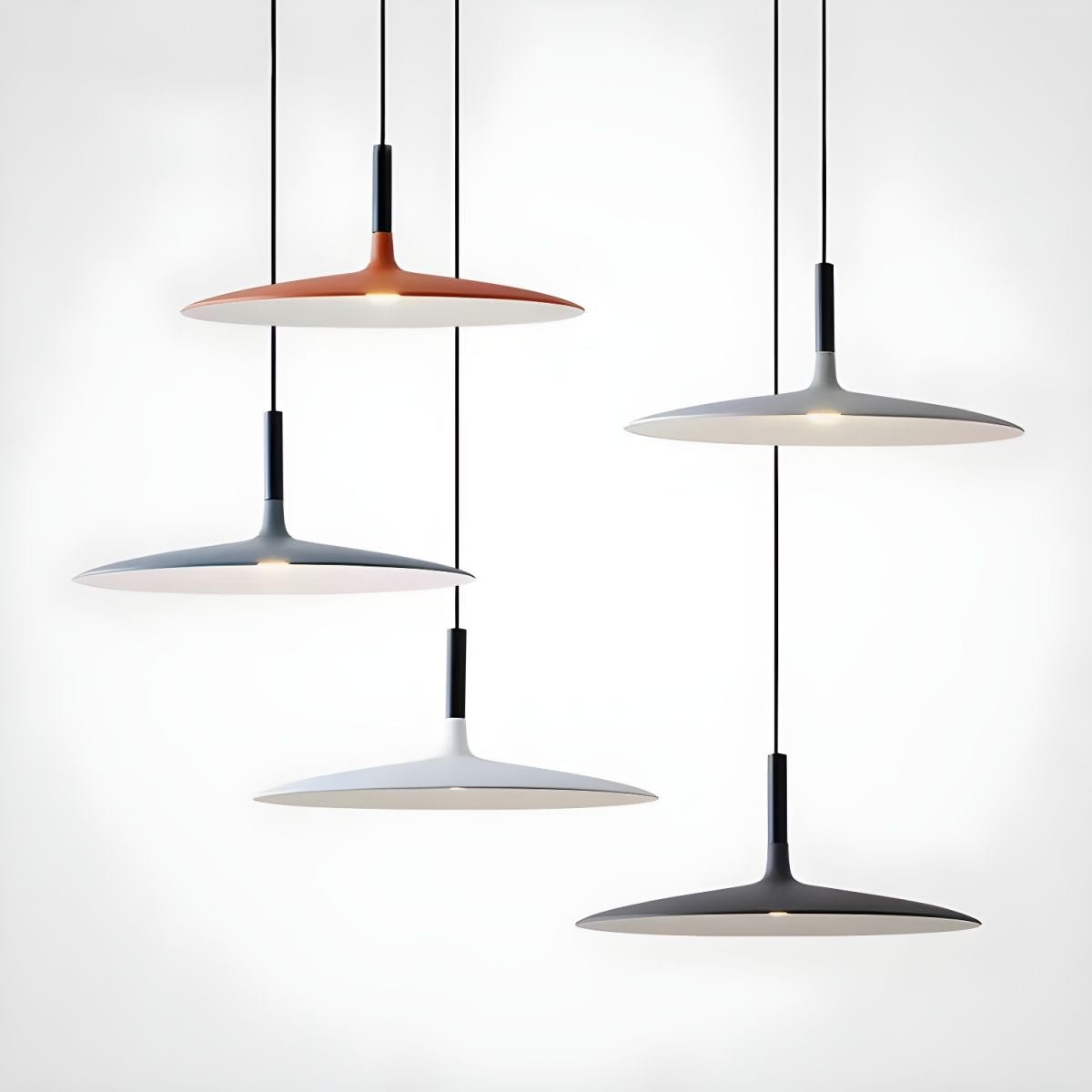 Lustra Pendant Lamp Aluminum Flat Disc-Neutral Decor