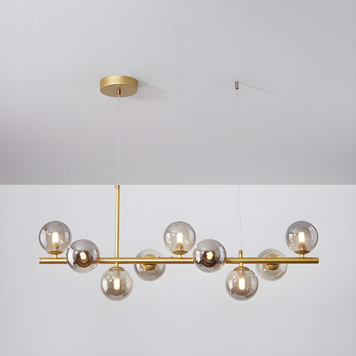 Dulane Chandelier Glass Globe Gold 12-Light-Neutral Decor