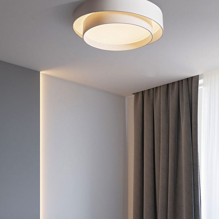Arux Nordic Art Deco Circular Flush Mount Ceiling Light - Neutral Decor