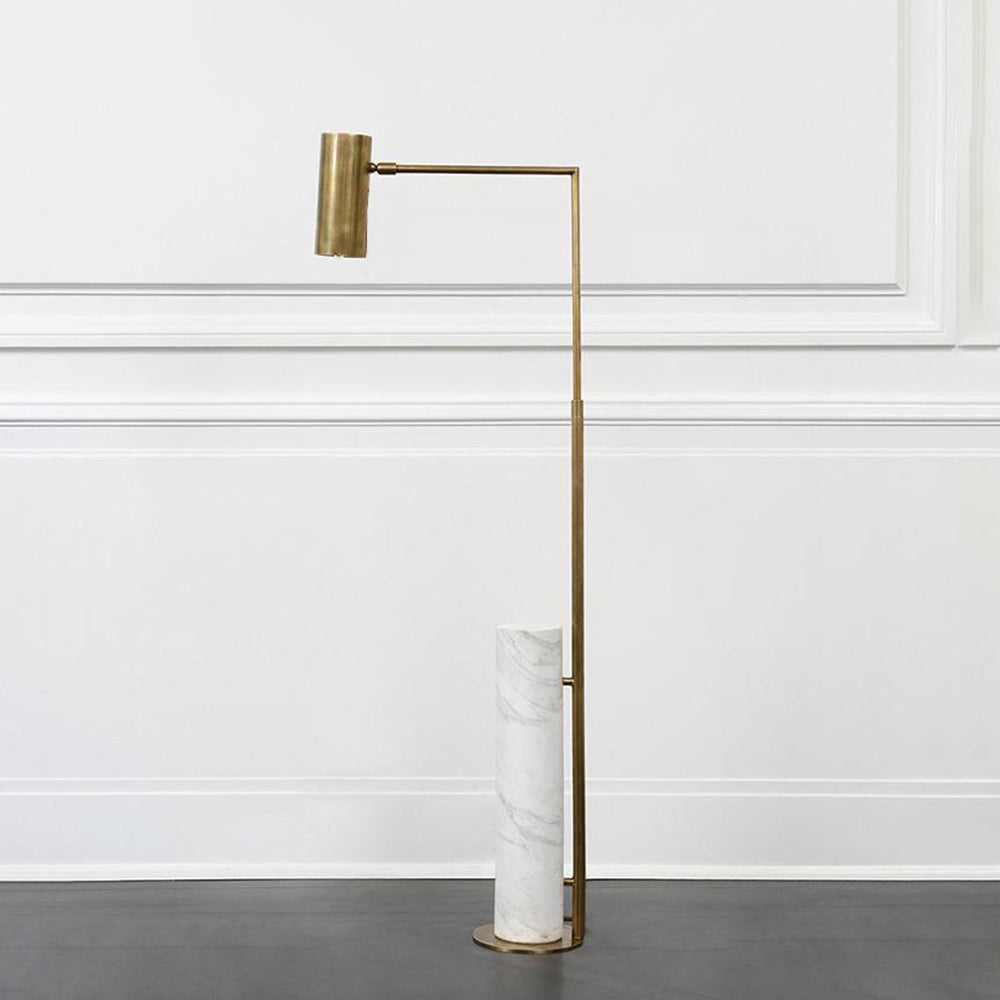 Salgado Minimalistic Gold Floor Lamp, Metal & Marble, Living room - Neutral Decor