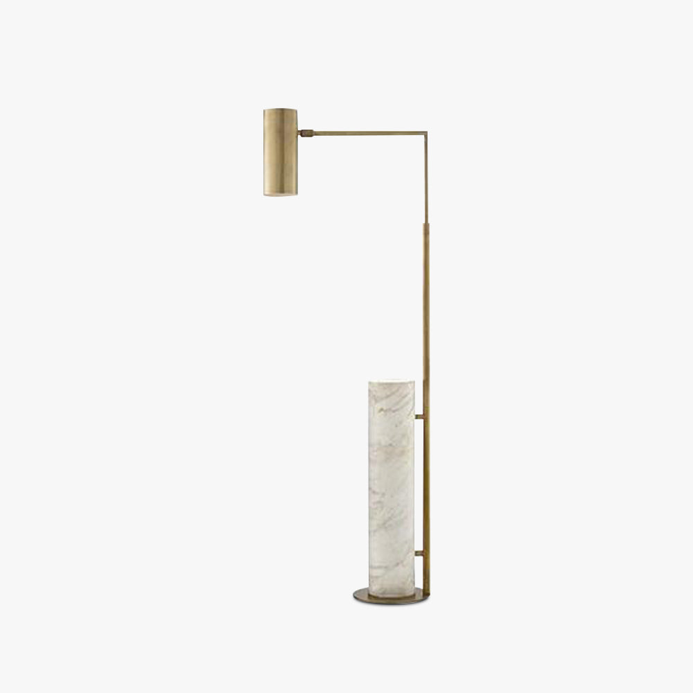 Salgado Minimalistic Gold Floor Lamp, Metal & Marble, Living room - Neutral Decor