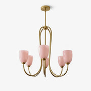 Tulip Gold Chandelier-Neutral Decor