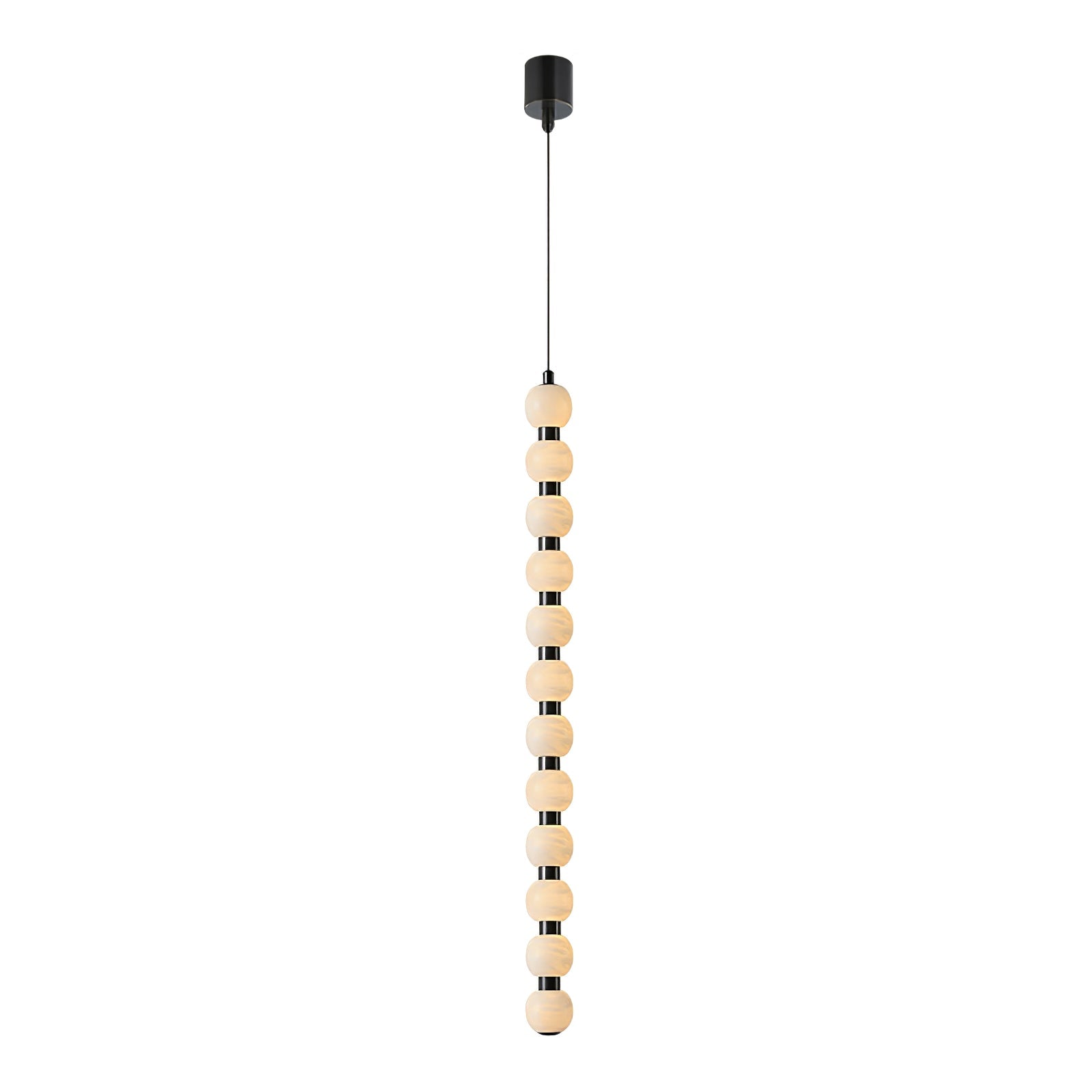 Lyra Modern Alabaster Pendant Light-Neutral Decor
