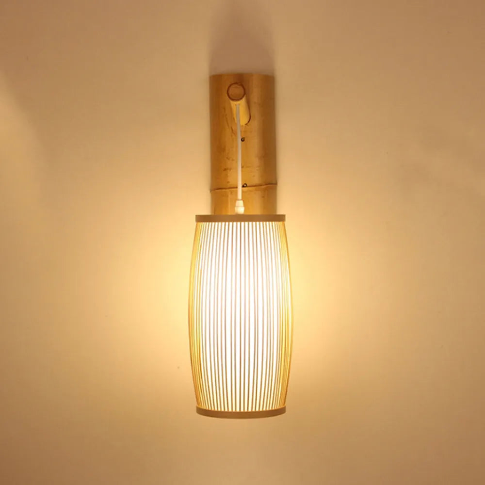 Ritta Wall Lamp Rustic, Muto Rattan Weaving LED, Hallway Wall Sconce - Neutral Decor