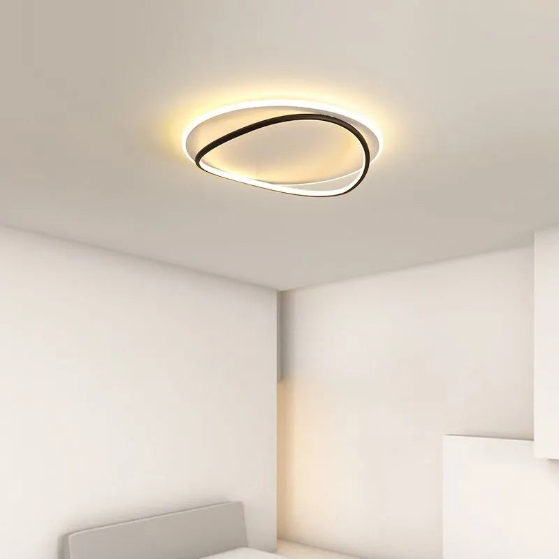 Arisha Minimalist Ring Modernom Flush Mount Ceiling Light - Neutral Decor