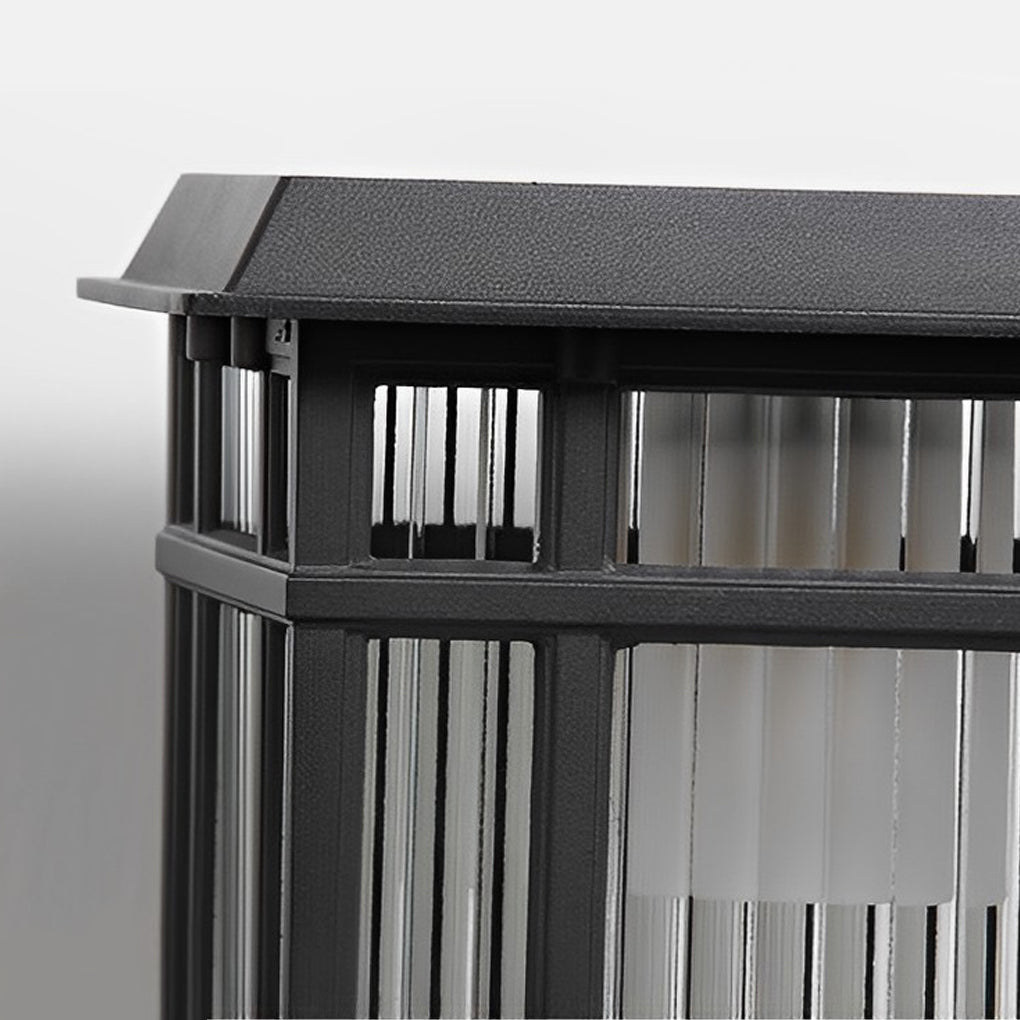 Rhett Retro Matte Modern Fence Glass Outdoor Post Lights