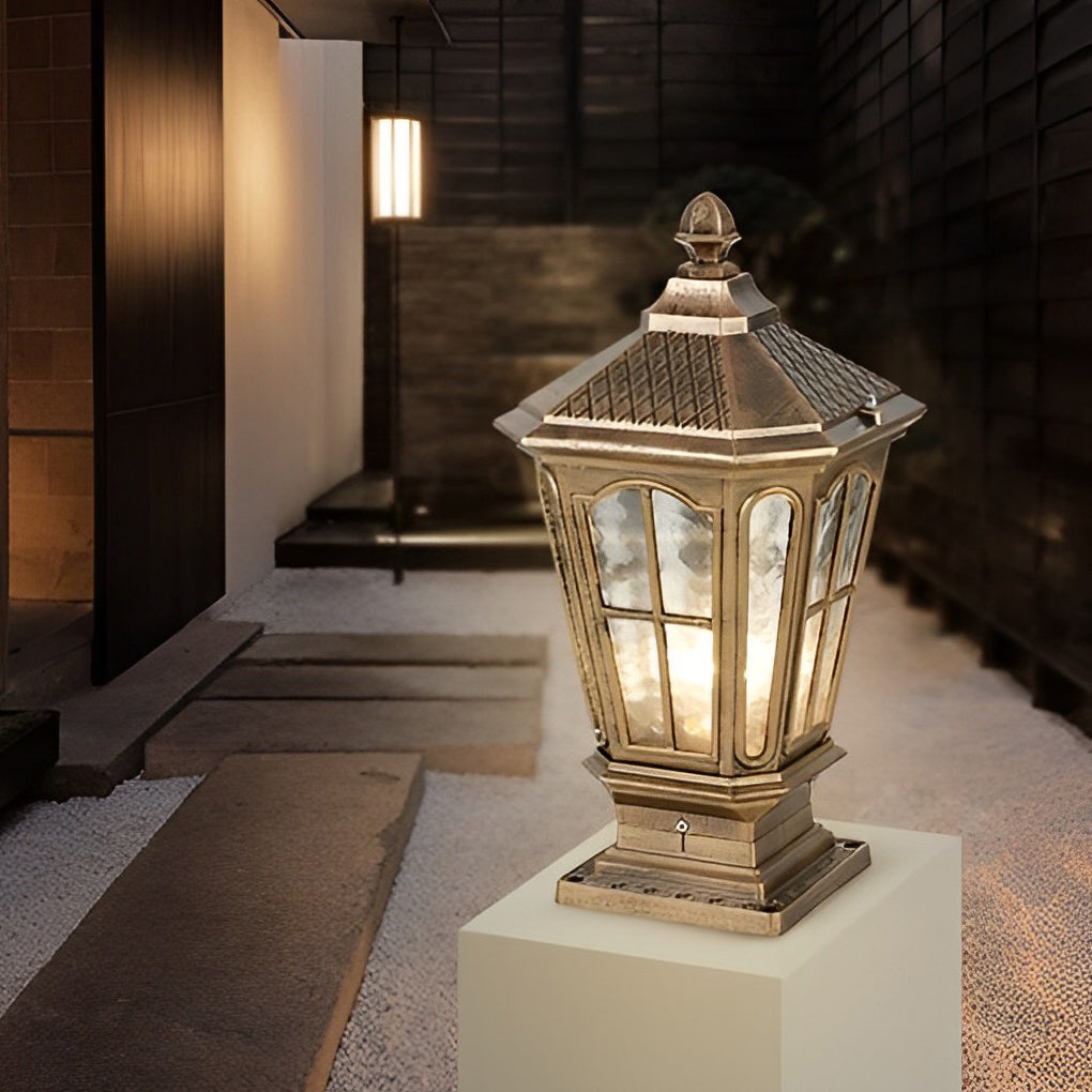 Alison Retro Pavilion LED Outdoor Fence Post Lights