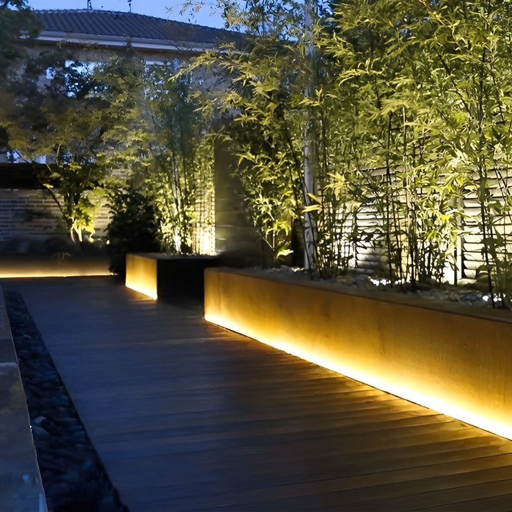 Start Recessed Flat LED Silicone Outdoor Strip Lights
