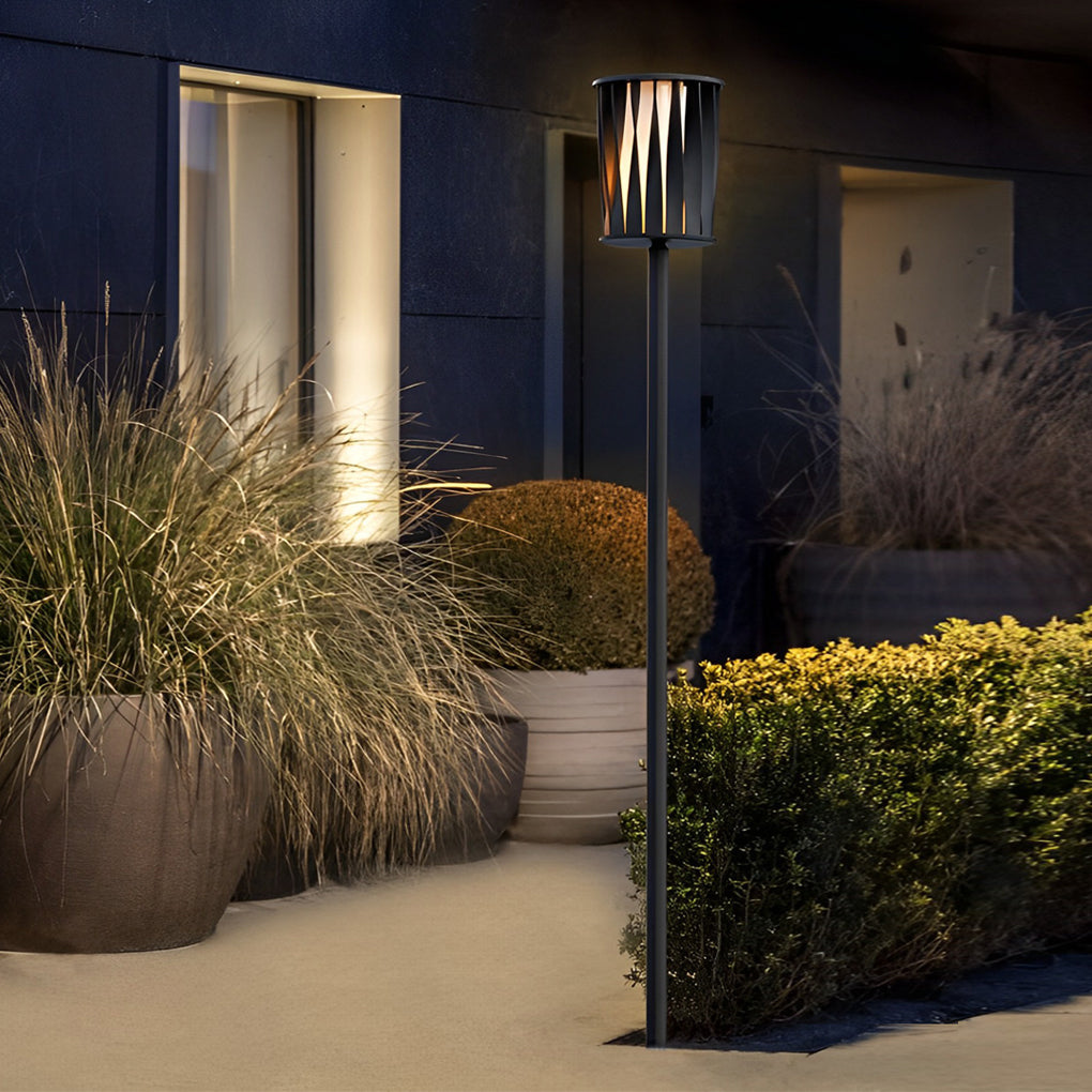 Lare Rotating Design Vertical Steel Outdoor Floor Lamp