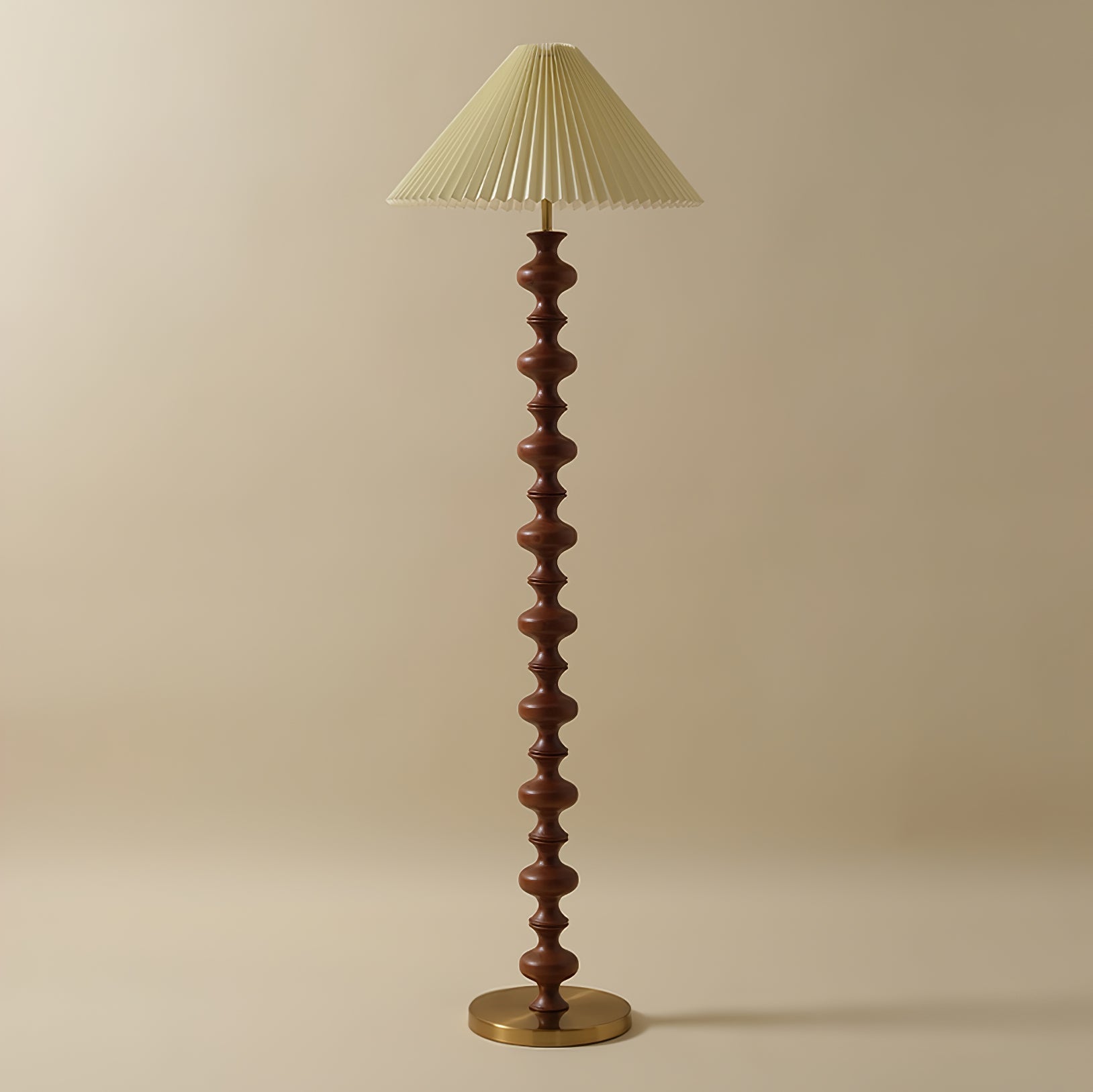 Emelir Wood Fabric Floor Lamp-Neutral Decor