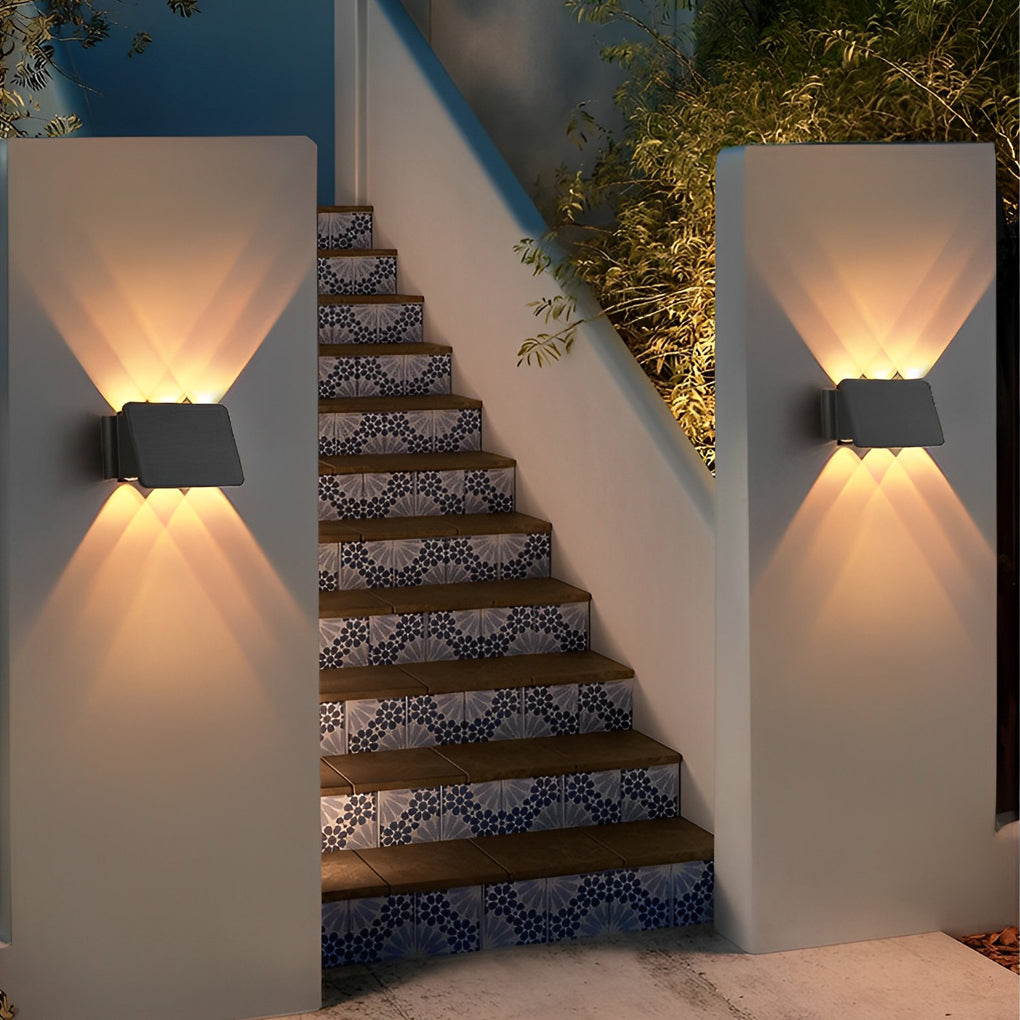 Genevieve Modern Minimalist Solar Outdoor Wall Lamp