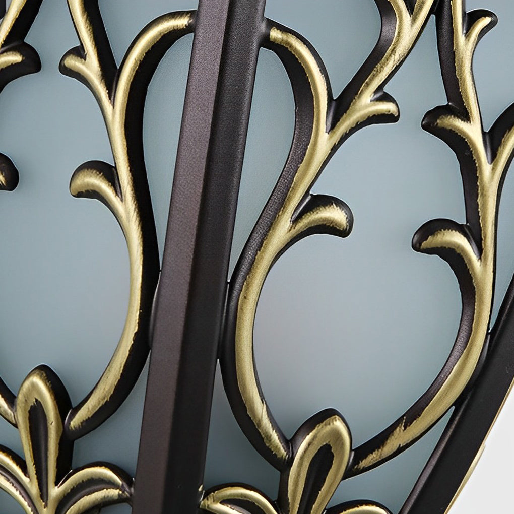 Melvina Vintage Flower American Outdoor Wall Lamp