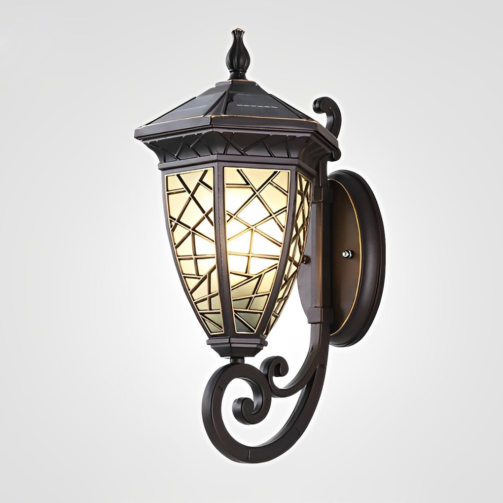 Bond Retro Pattern American Style Outdoor Wall Lamp