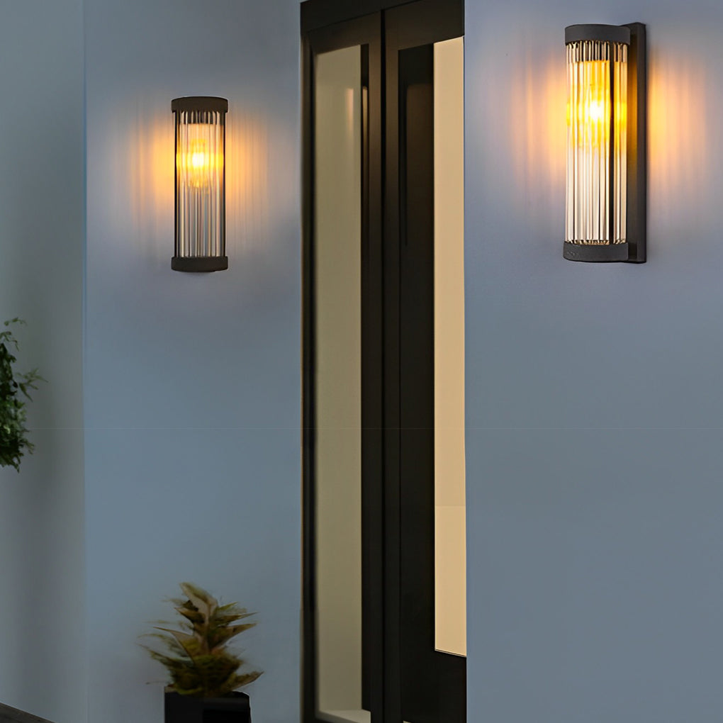 Denise Creative  LED Modern Solar Glass Outdoor Wall Lights