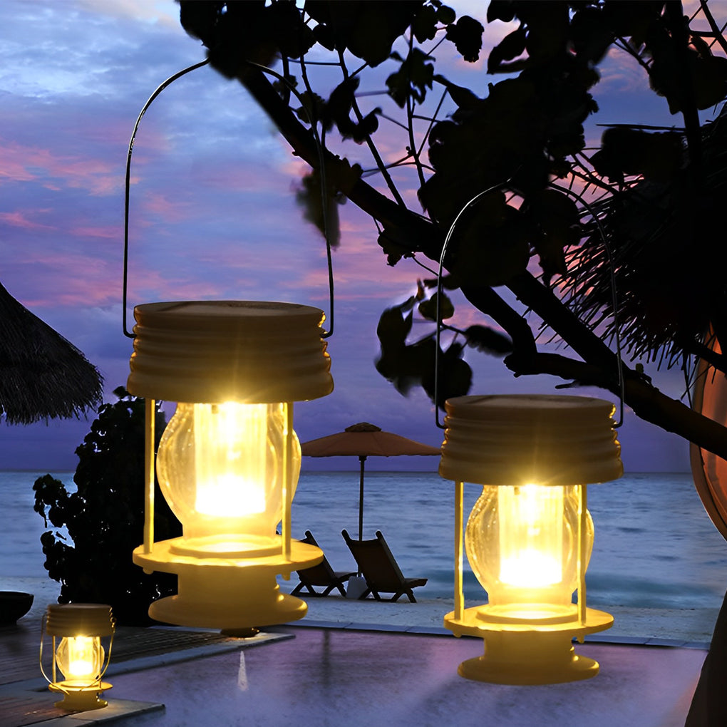 Lifen Retro Portable Solar Plastic Outdoor Lights