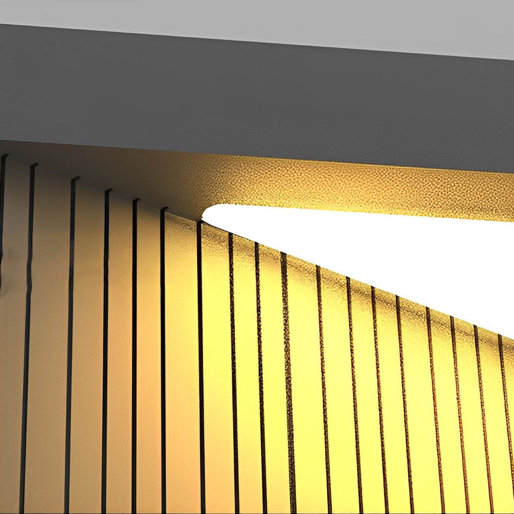 Zea Striped Decor Solar Fence Post Light