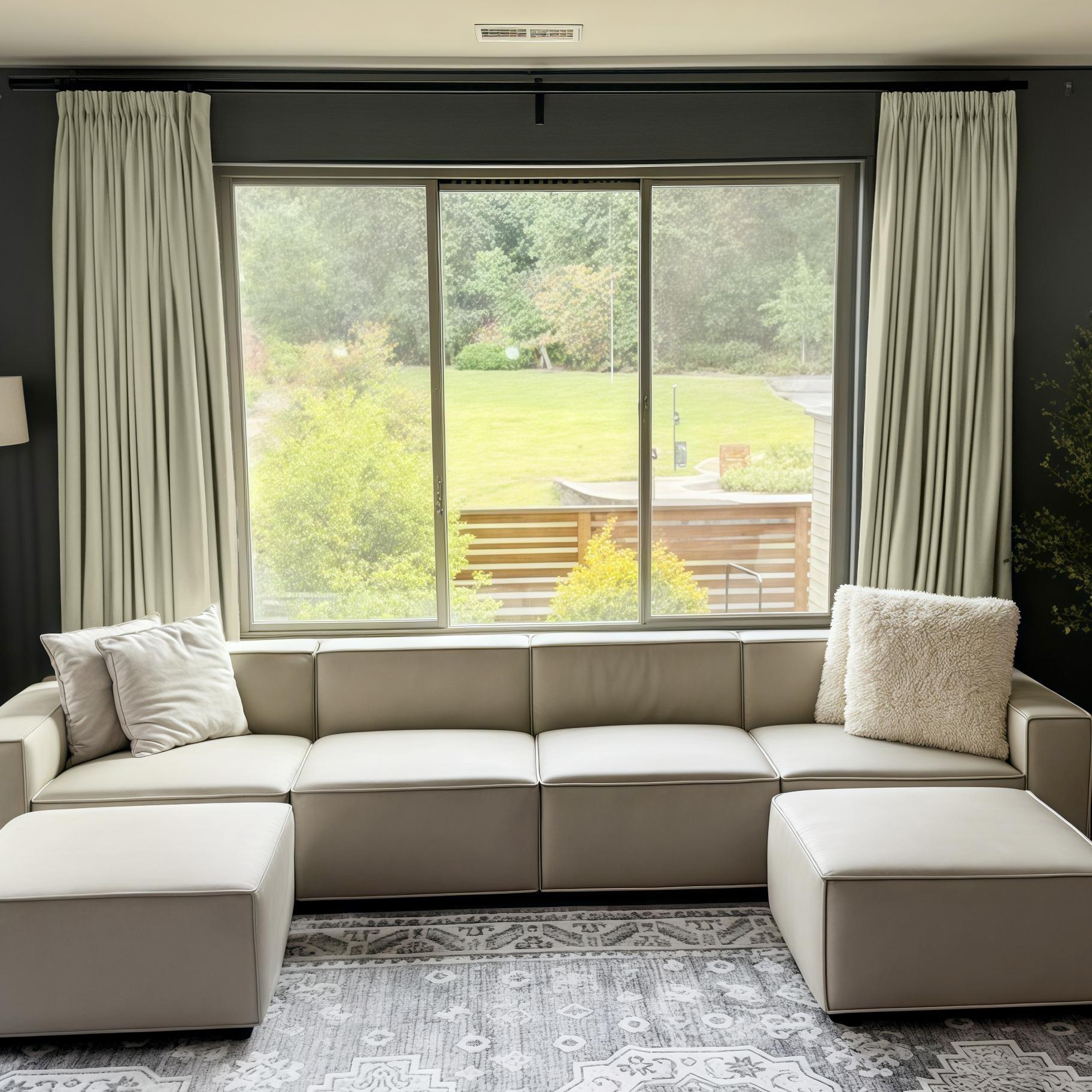 Belgian Flax Linen Blackout Curtains & Drapes-Neutral Decor