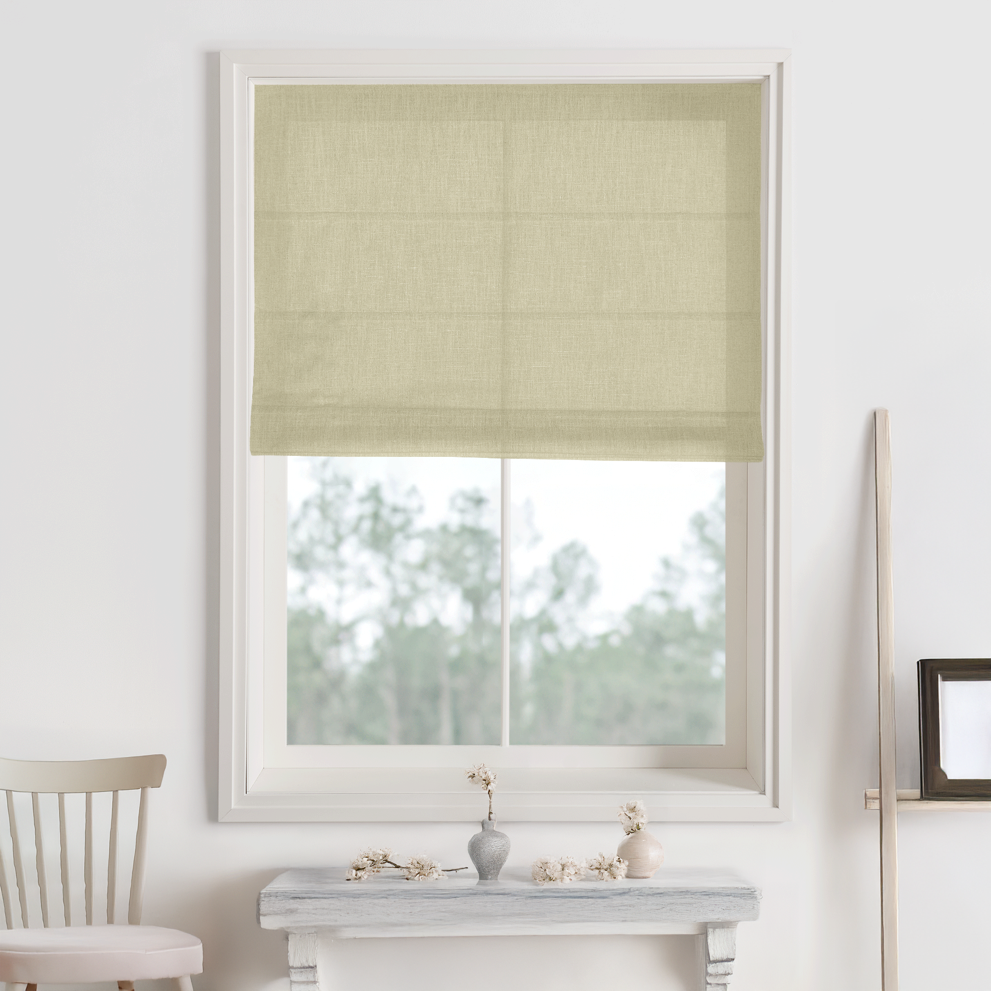 Bella Cotton Roman Shades & Blinds-Neutral Decor